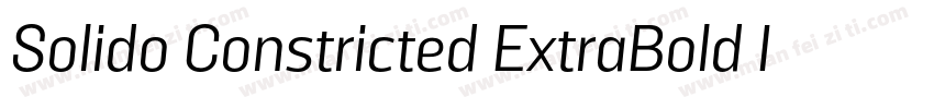 Solido Constricted ExtraBold Italic字体转换